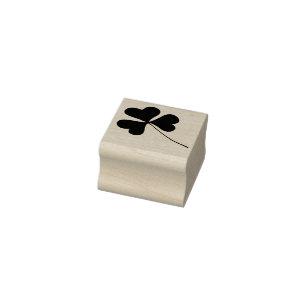 Tiny Irish Shamrock Blommigt Löv - Long Stem Stämpel