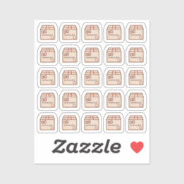 Tiny latte shipping box planner klistermärken