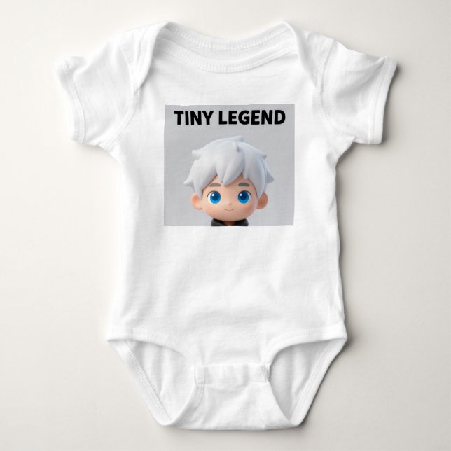 Tiny Legend Vit Hår Chibi Pojke Baby Tröja (Framsida)