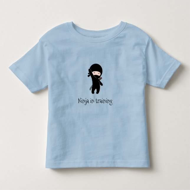 Tiny Lycklig Ninja in Training T Shirt (Framsida)