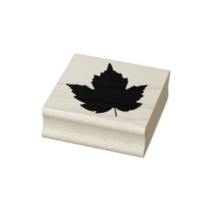 Tiny Maple Löv Canada Day Flagga Symbol Red Stämpel