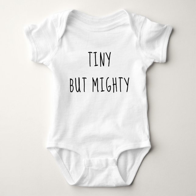Tiny men Mighty Personlig Namn White T-Shirt (Framsida)