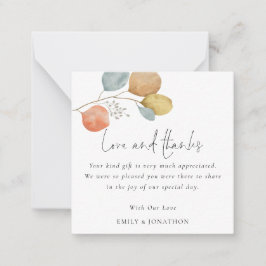 TINY MINI STORLEK Löv Photo Bröllop Kärlek Tack Anteckningskort