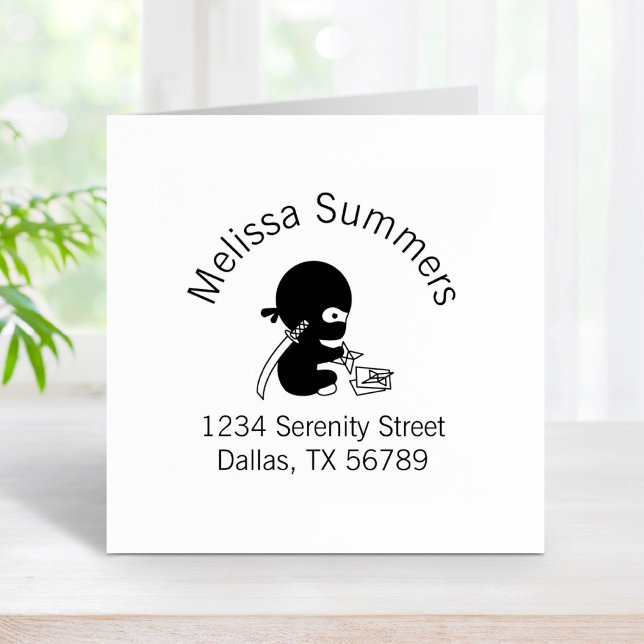 Tiny Ninja Folding Origami Papper Star Adress Stämpel (Skapare uppladdad)