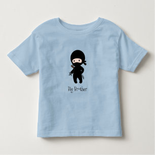 Tiny Ninja Holding Throwing Star - Big Brother T-shirt