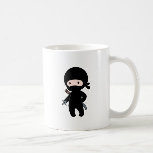 Tiny Ninja Holding Throwing Star Kaffemugg