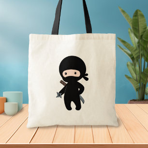 Tiny Ninja Holding Throwing Star Tygkasse