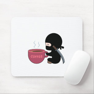 Tiny Ninja med stor kaffe Mugg Musmatta