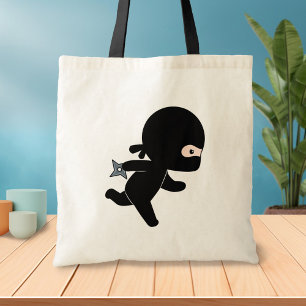 Tiny Ninja Running Holding Throwing Star Tygkasse