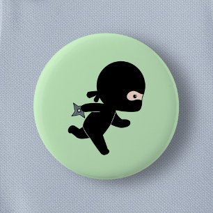 Tiny Ninja Running på Grönt Knapp