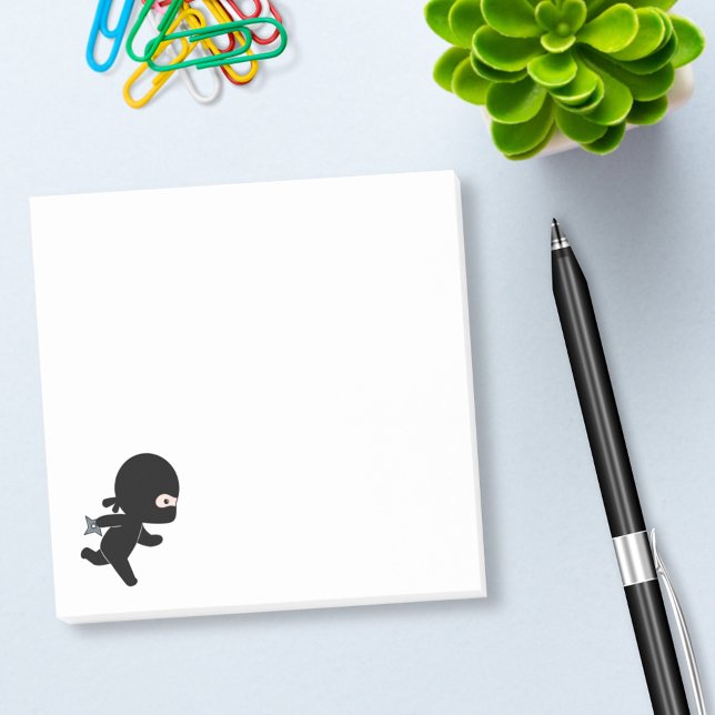 Tiny Ninja Running Post-it Block (Skapare uppladdad)
