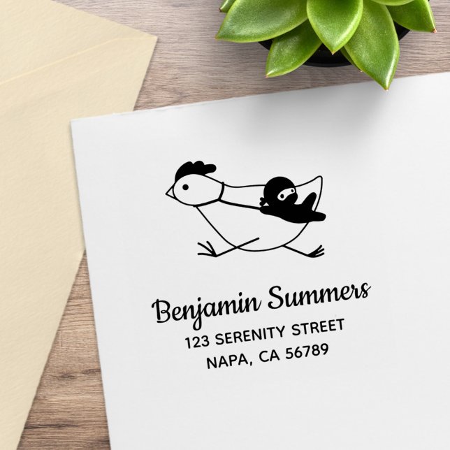 Tiny Ninja Taming Running Chicken Adress 2 Stämpel (Skapare uppladdad)