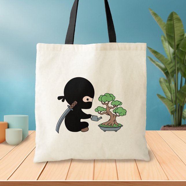 Tiny Ninja Watering Bonsai Träd Tygkasse (Skapare uppladdad)