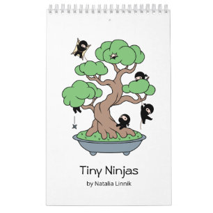 Tiny Ninjas Plain White Kalender