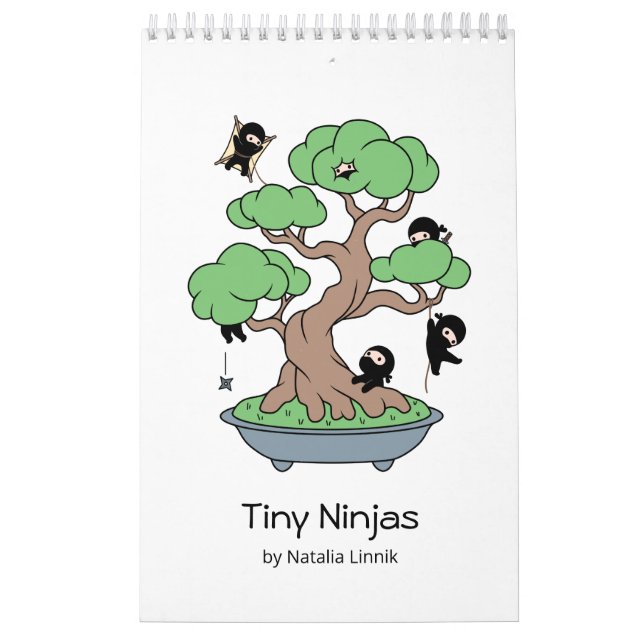 Tiny Ninjas Plain White Kalender (Omslag)