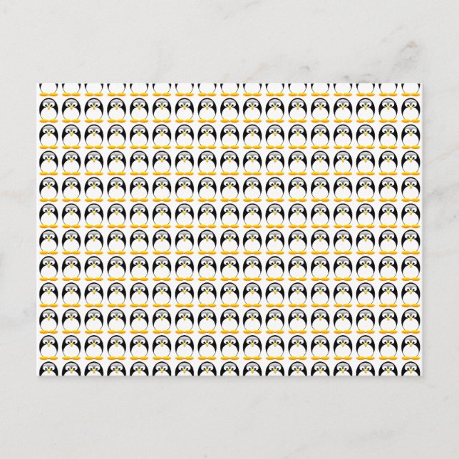 Tiny Penguins Vykort (Framsida)