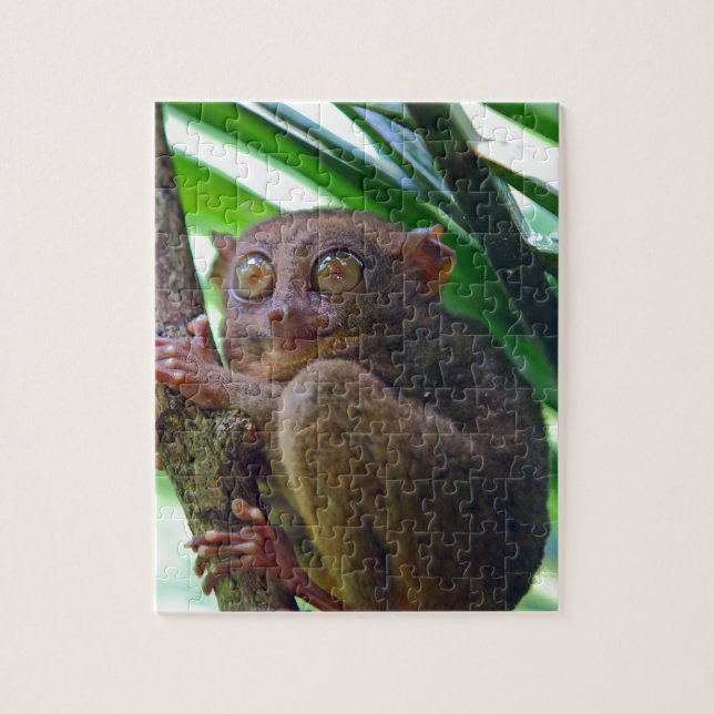 Tiny Philippine tarsier Pussel (Vertikal)