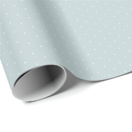 Tiny polka dots dammig blå vit mönster-gåva presentpapper