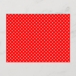 Tiny Red and White Polka dots Vykort