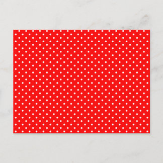 Tiny Red and White Polka dots Vykort