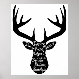 Tiny Reindeer jul Poster