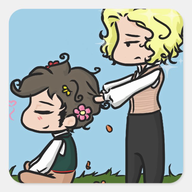 Tiny Revolutionaries Fyrkantigt Klistermärke (Framsida)