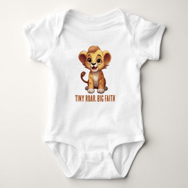 Tiny Roar, Big Faith T Shirt (Framsida)