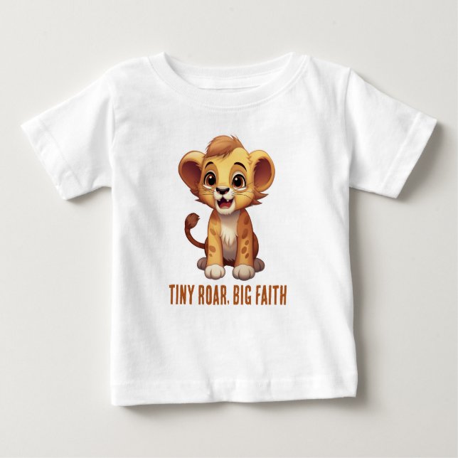 Tiny Roar, Big Faith T Shirt (Framsida)