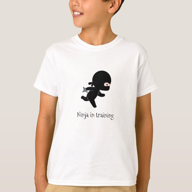 Tiny Running Ninja in Training T Shirt (Framsida)