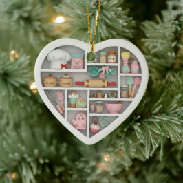 Tiny Shelves: Baker Edition graphic print Baking Julgransprydnad Keramik