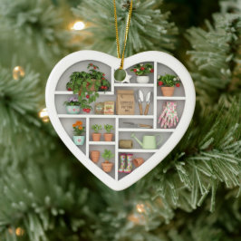 Tiny Shelves: Gardener edition (graphic print) Julgransprydnad Keramik