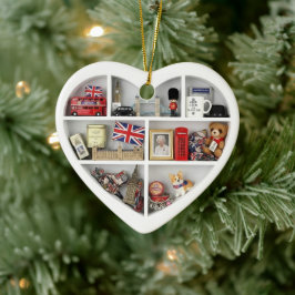 Tiny Shelves: I Love London 2D print British UK Julgransprydnad Keramik