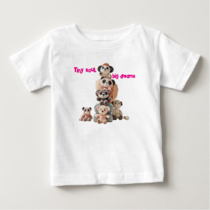 Tiny Soul, Big Dreams" Teddybjörn T-Shirt för Småb
