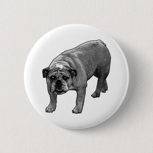 Tiny Spark Bulldog Pin Knapp (Framsida)