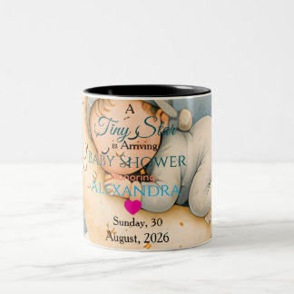 Tiny Star anländer Baby Shower Kollektion Två-Tonad Mugg