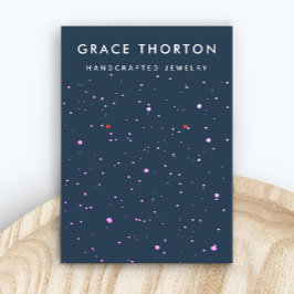 Tiny Stars Teal Earring Jewelry Visning Card Visitkort