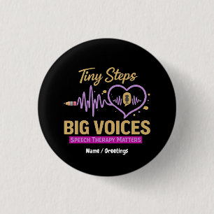 Tiny Steps Big Voices Logopedisk Terapi Är Viktig  Knapp