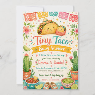 Tiny Taco Baby Shower Inbjudningar