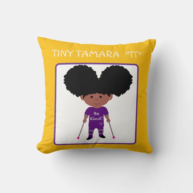 Tiny Tamara Throw Pillow 16 tum x 16 tum Kudde (Framsida)