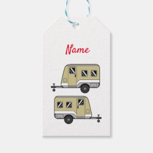Tiny Tan Caravan Camper Thunder_Cove Presentetikett