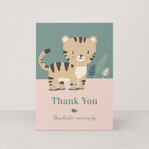 Tiny Tiger Födelsedags Tacksamhetskort Tack Kort