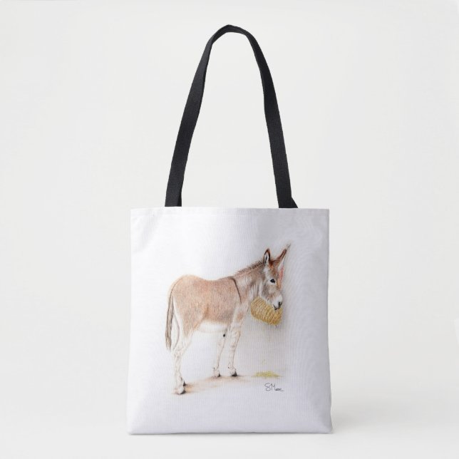 Tiny Tim Donkey Tote Bag Tygkasse (Framsida)