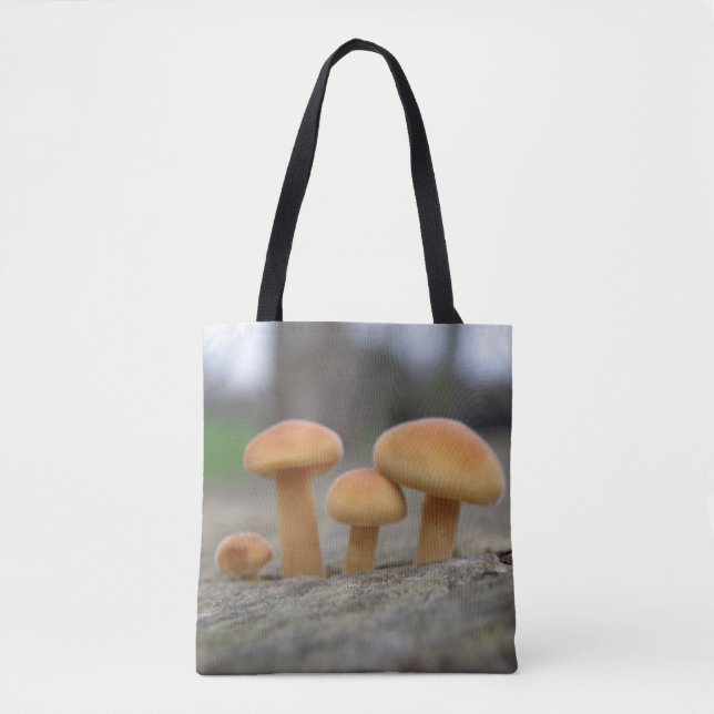 Tiny Toadstools Macro Tote Bag Tygkasse (Framsida)