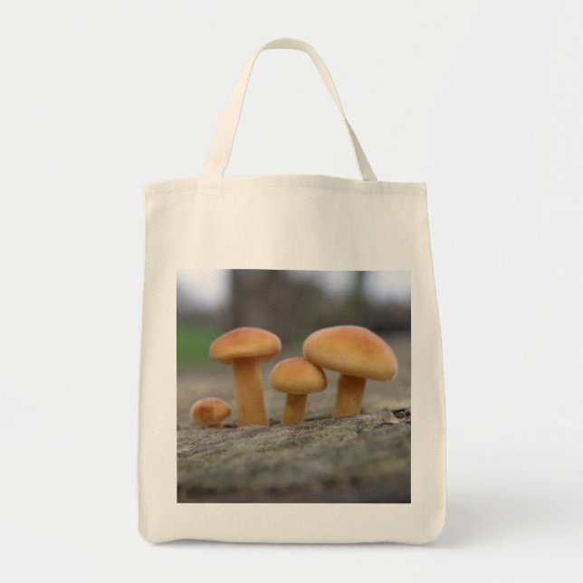Tiny Toadstools Makro Livsmedel Tote Bag Tygkasse (Framsidan)
