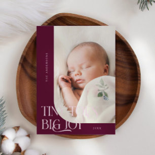 Tiny Toes Big Joy Cranberry Photo Birth Meddelande