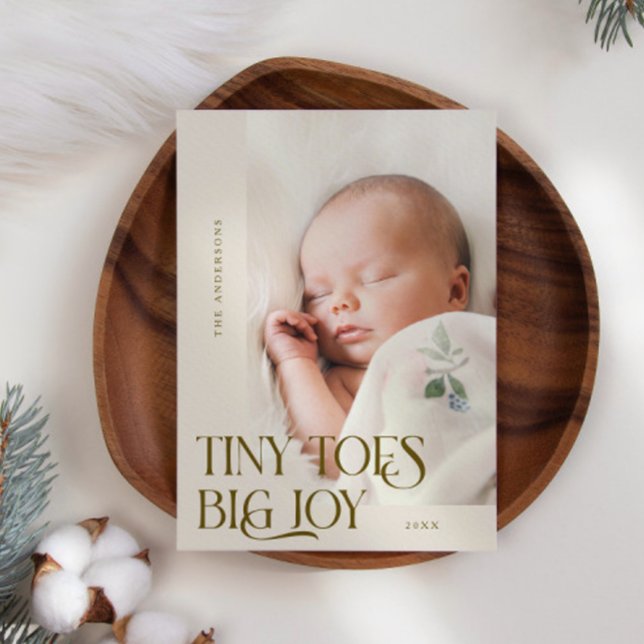 Tiny Toes Big Joy Cream Photo Birth Meddelande (Skapare uppladdad)