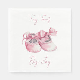 Tiny Toes. Big Joy, det är en flicka. Pappersservett