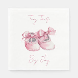 Tiny Toes. Big Joy, det är en flicka. Pappersservett