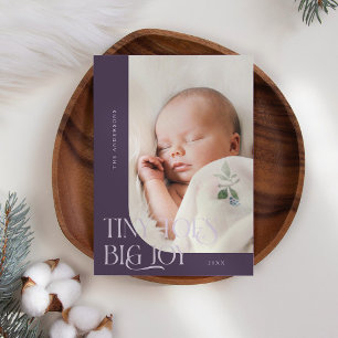 Tiny Toes Big Joy Plum Photo Birth Meddelande