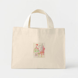 Tiny Tote Bonjour-kollektion av Allyson Simone Mini Tygkasse